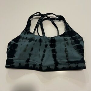 Lululemon Free to Be Strappy Tie-Dye Sports Bra - Black and Gray